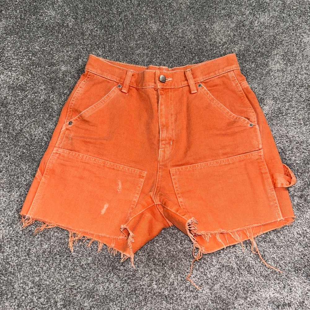 BDG Vibrant Orange Denim Shorts